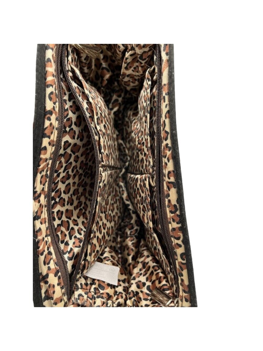 Purse Organizer Insert Inside Handbags Bag Tote Pocketbook Women Cheetah Print - Picture 10 of 11
